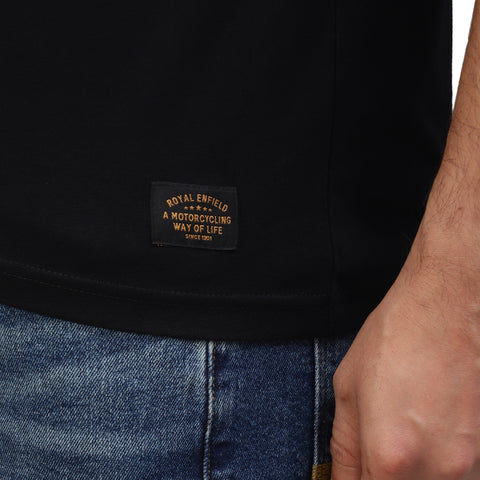 Royal Enfield - BRAND PATCH T-SHIRT BLACK - RLATSA23065X
