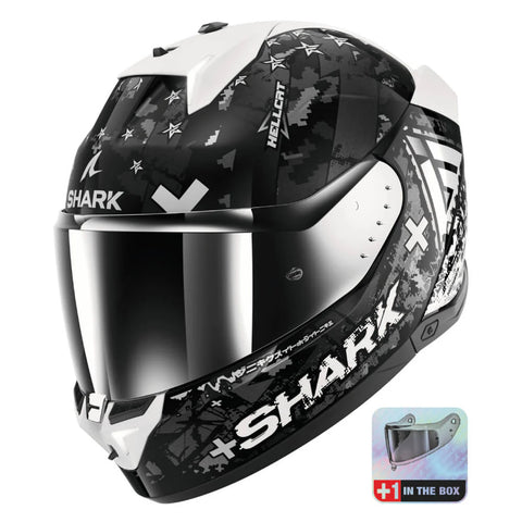 SHARK SKWAL I3 HELMET HELLCAT BLACK / WHITE / ANTHRACITE HE0828E-KUS