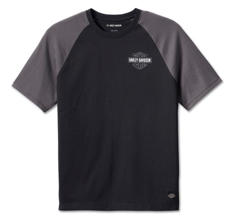 Genuine Harley-Davidson®B&S Raglan Short Sleeve T-Shirt 96552-23VM
