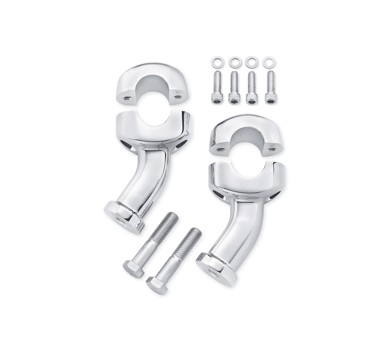 Fat Bob Riser Spacers Harley Davidson 56269-09 Curved Pull Back Fat Riser KIT-RISER,4-IN/2-P ...