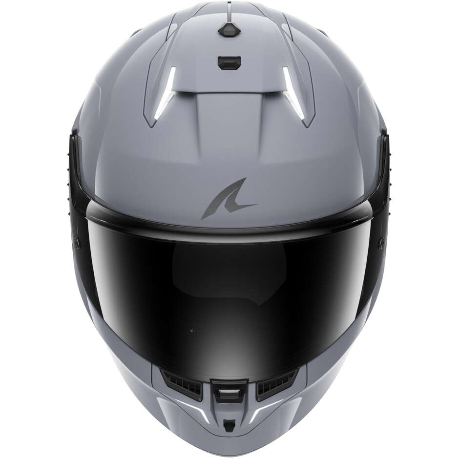 SHARK Motorcycle Helmet With LEDSKWAL i3 DARK SHADOW EDITION Gun Silver he0824es05