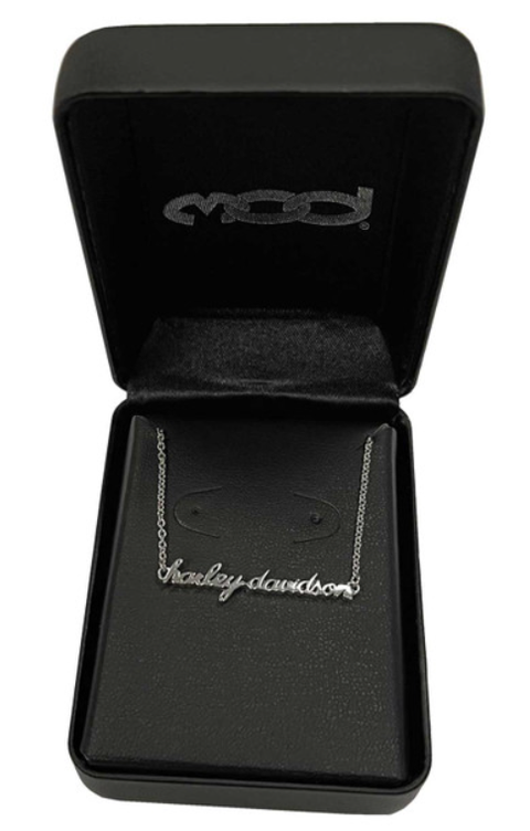 Harley-Davidson® Women's H-D Delicate Cursive Script Chain Necklace HDN0375