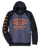 Men's Old English Stacked Bar & Shield Raglan Hoodie - Colorblock 96005-25VM