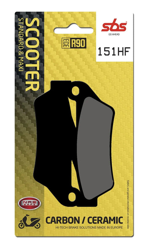 SBS Organic Front & Rear Brake Pads 151HF