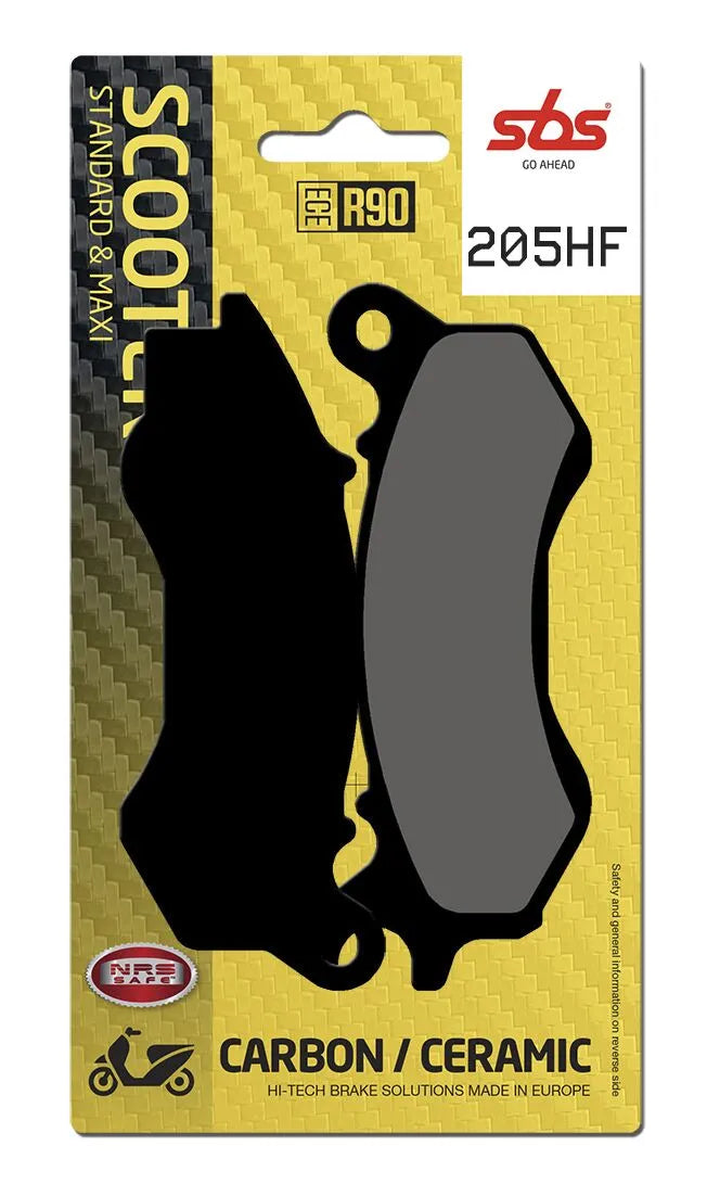 SBS Organic Front Brake Pads 205HF