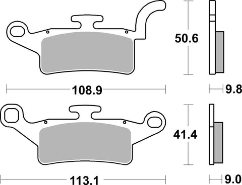 SBS Organic Front Brake Pads 208HF