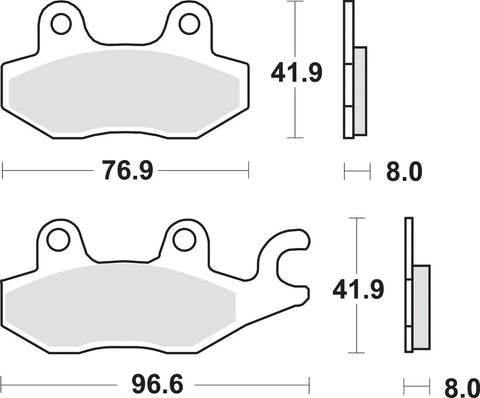 SBS Sintered Metal Front & Rear Brake Pads 134MS
