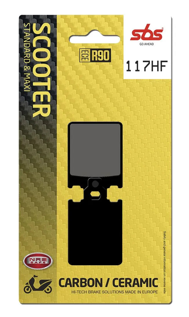 SBS Organic Front Brake Pads 117HF