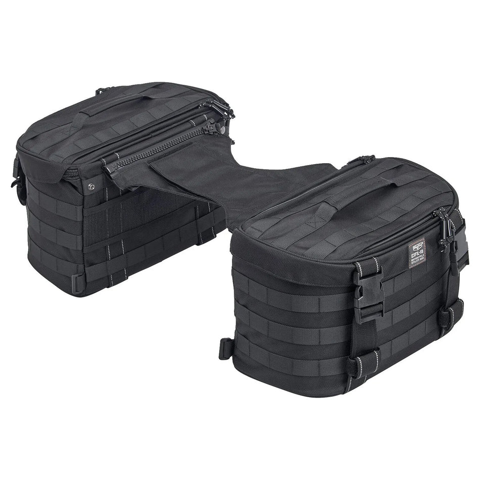 Biltwell Exfil-18 Throw-Over Saddlebags, Black