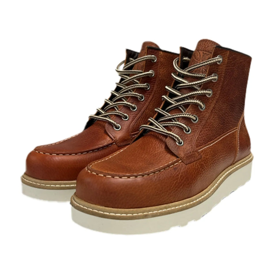 West Coast Choppers Rigid Boots Tumbled Brown