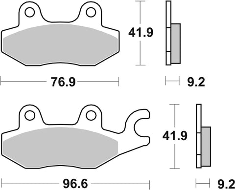 SBS Sintered Metal Front & Rear Brake Pads 119MS
