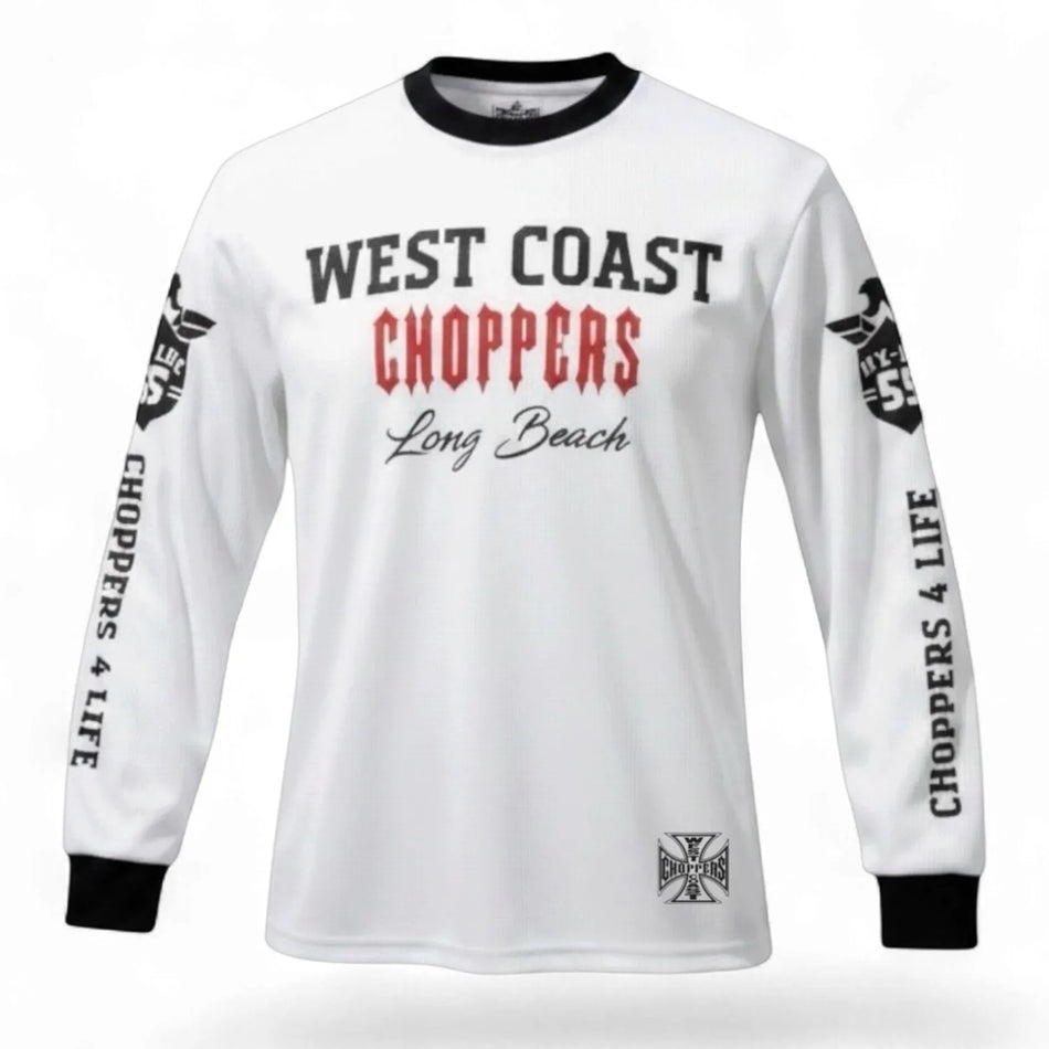 West Coast Choppers Choppers 4 Life Waffle Shirt White