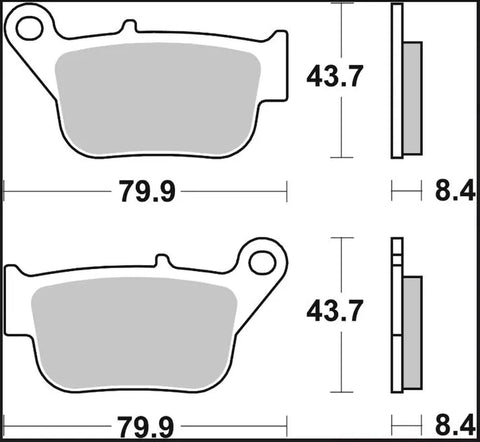Brembo Sintered Metal Rear Brake Pads Yamaha YP 250 R / YP 250 R ABS 07109XS