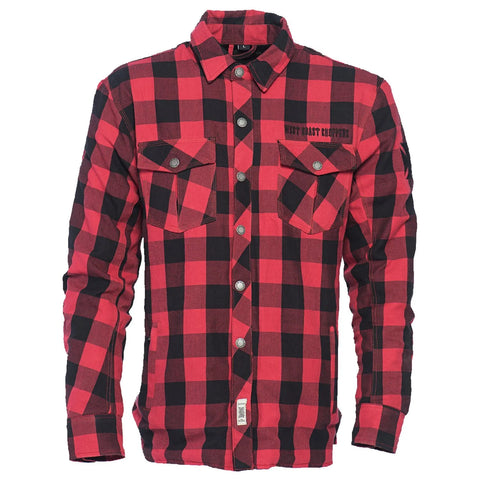 West Coast Choppers Dominator Riding Flannel Shirt Red/Black