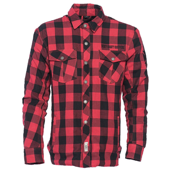 West Coast Choppers Dominator Riding Flannel Shirt Red/Black