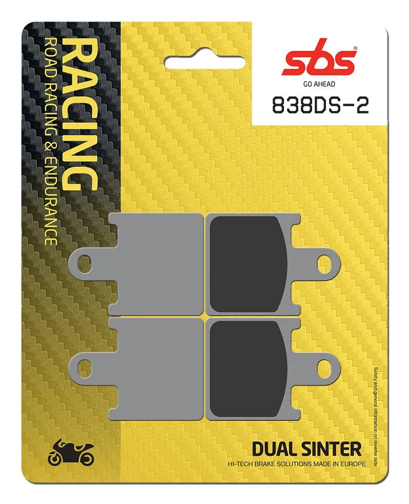 SBS Sintered Metal Front Brake Pads Kawasaki ZX-6 R 600 838DS-2