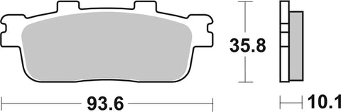 SBS Organic Rear Brake Pads 201CT