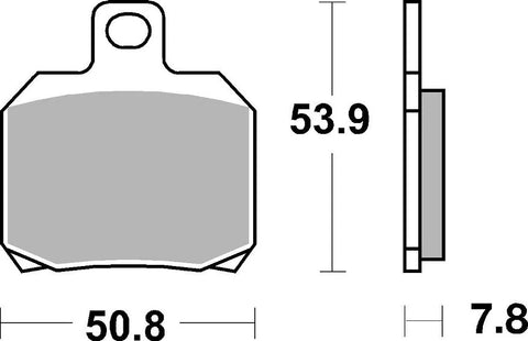 SBS Organic Rear Brake Pads 730RQ