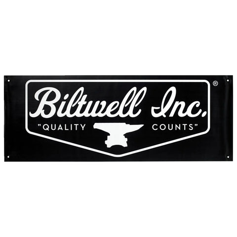 Biltwell Shield Logo Shop Banner Black/White