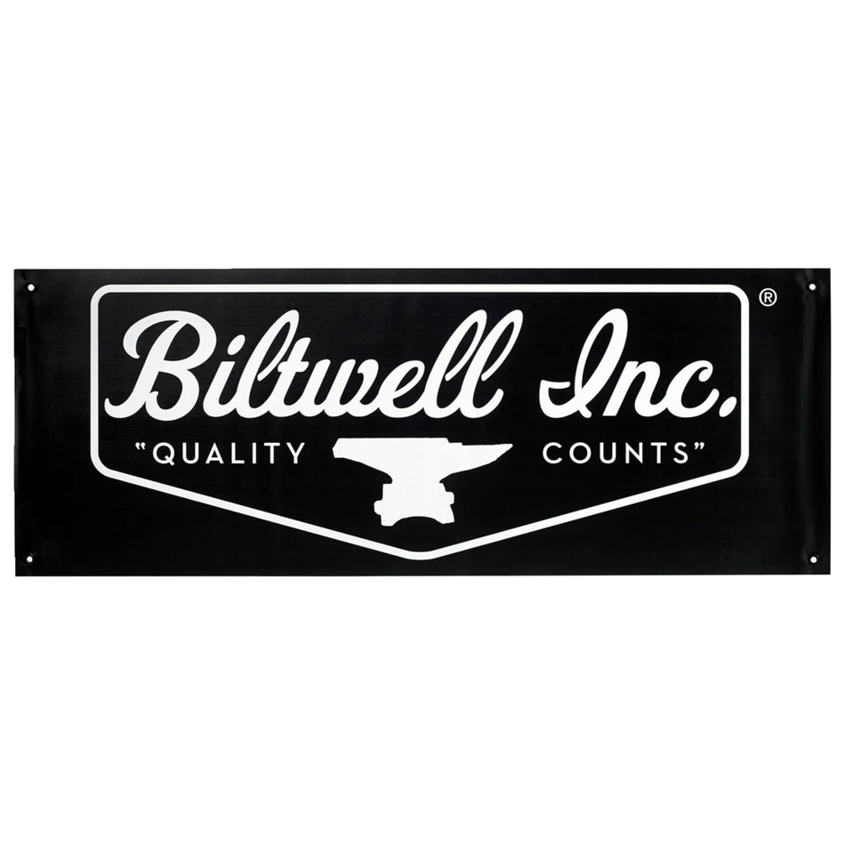 Biltwell Shield Logo Shop Banner Black/White
