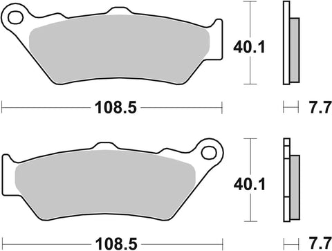 SBS Organic Front & Rear Brake Pads 674H.HF