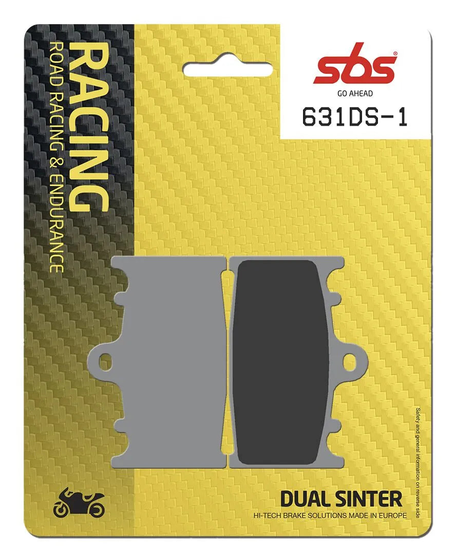 SBS Sintered Metal Front Brake Pads Suzuki GSX-R 600 / GSX-R 750, Kawasaki ZX-9 R 631DS-1