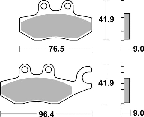 SBS Sintered Metal Front & Rear Brake Pads 187MS