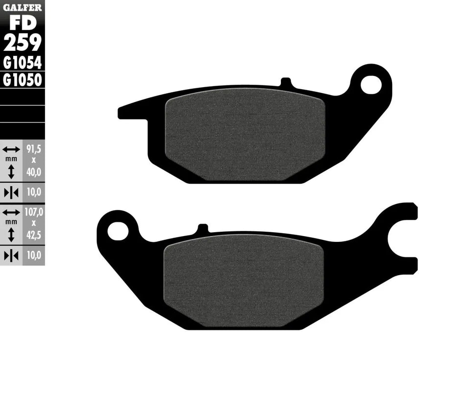 Galfer Sintered Metal Rear Brake Pads FD259G1054
