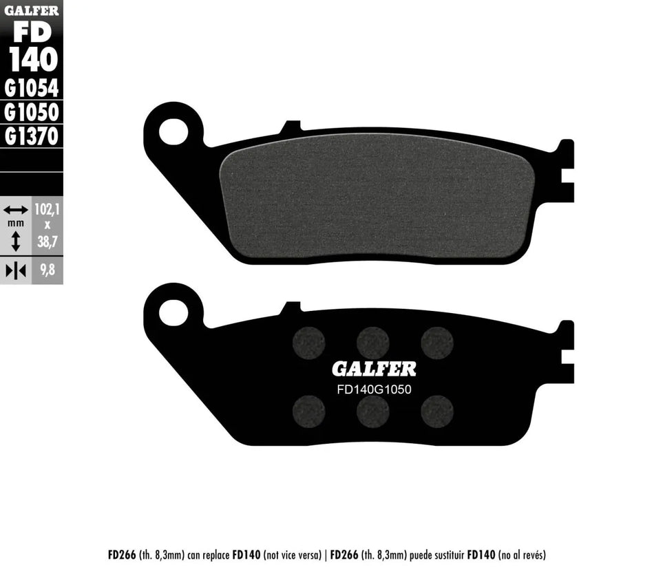 Galfer Organic Front & Rear Brake Pads FD140G1050