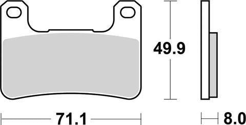 SBS Sintered Metal Front Brake Pads 806DS-1