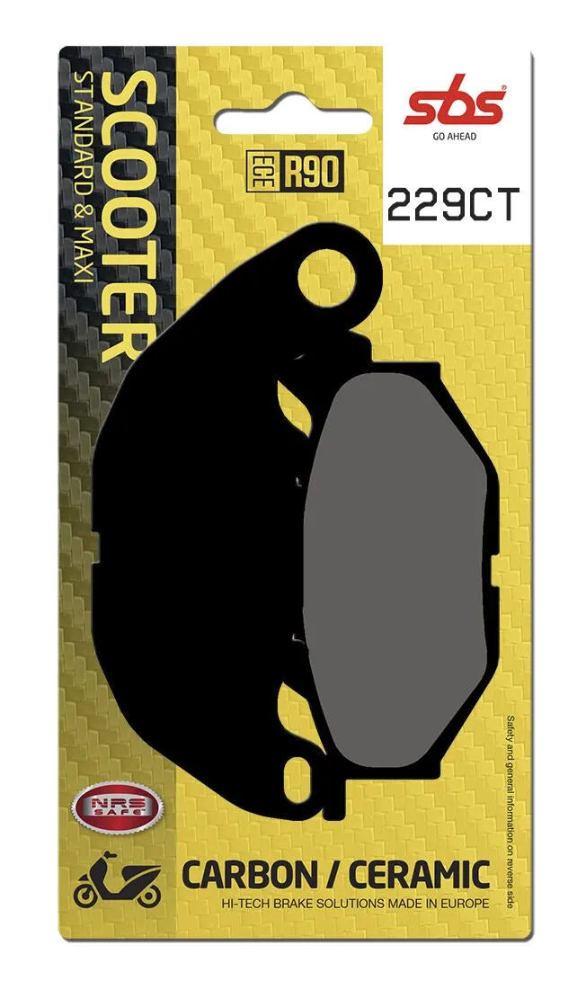 SBS Organic Front Brake Pads Yamaha YP 125 R ABS 229CT