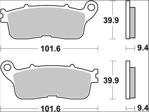 Brembo Sintered Metal Rear Brake Pads 07HO60SP