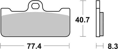 SBS Sintered Metal Front Brake Pads Aprilia SXV 450 / SXV 550 695DS-1