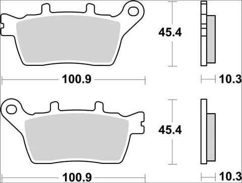 Brembo Sintered Metal Rear Brake Pads Yamaha MXT 850 ABS / MXT 850 D ABS / MXT 890 D ABS 07YA60SP