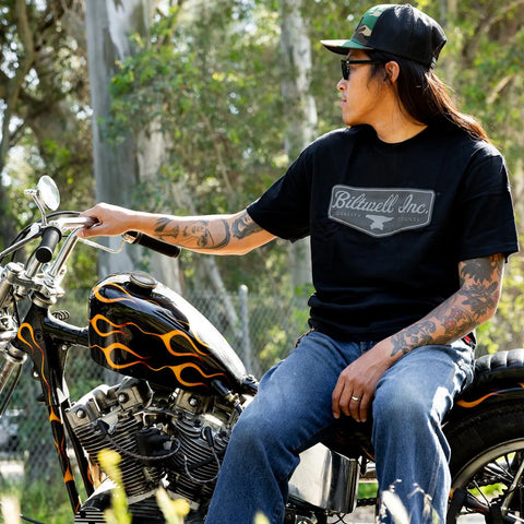 Biltwell Grey Shield T-Shirt Black