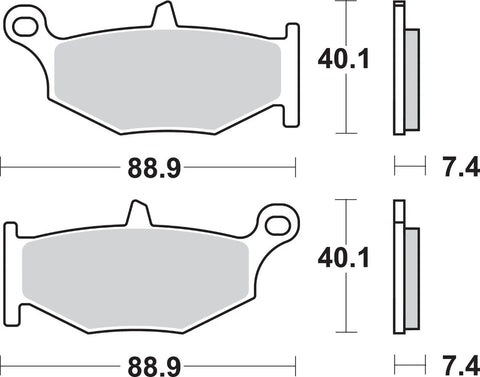 SBS Sintered Metal Rear Brake Pads 833LS