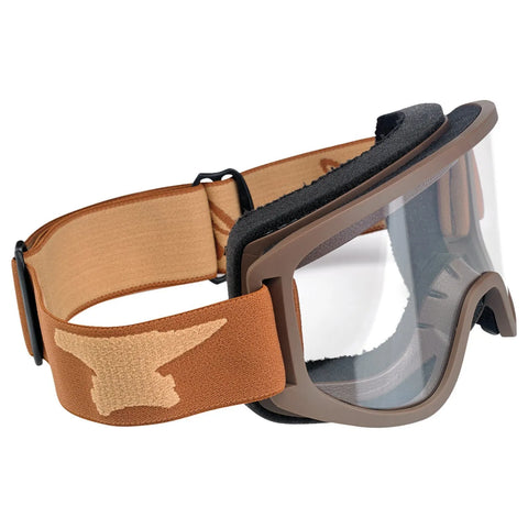 Biltwell Moto 2.0 Script Goggles Chocolate
