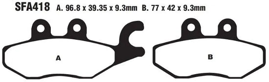 EBC Organic Front & Rear Brake Pads SFA418