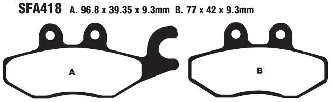 EBC Organic Front & Rear Brake Pads SFA418