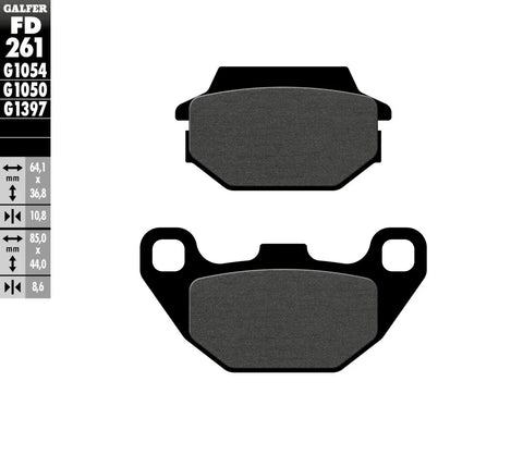 Galfer Organic Front & Rear Brake Pads FD261G1050