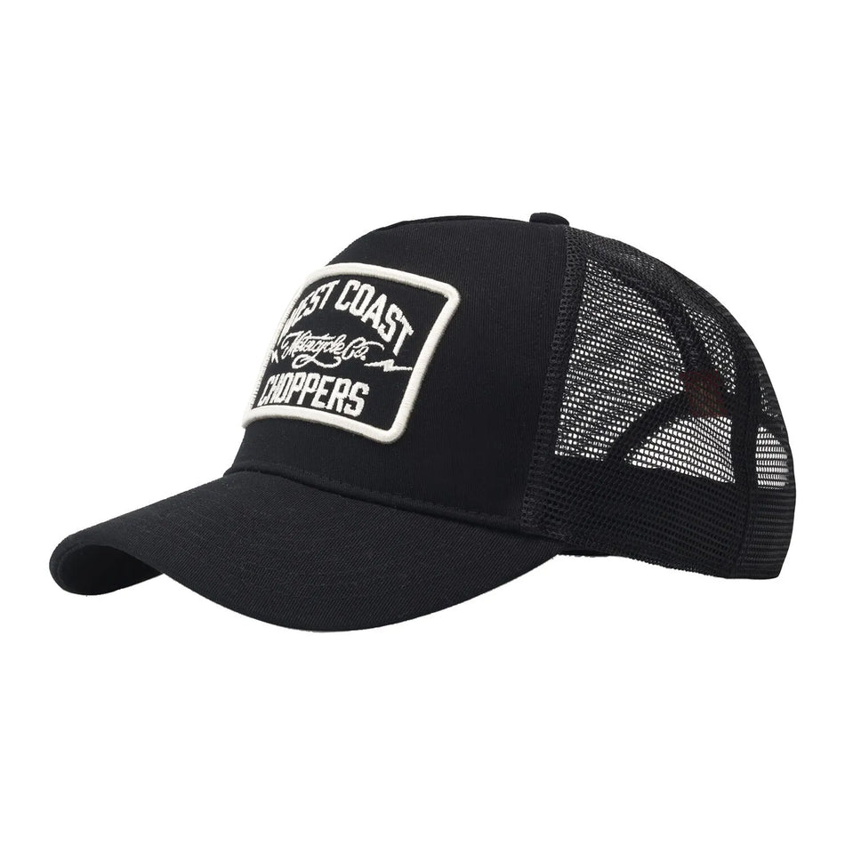 West Coast Choppers Motorcycle Co. 5-Panel Trucker Cap Black