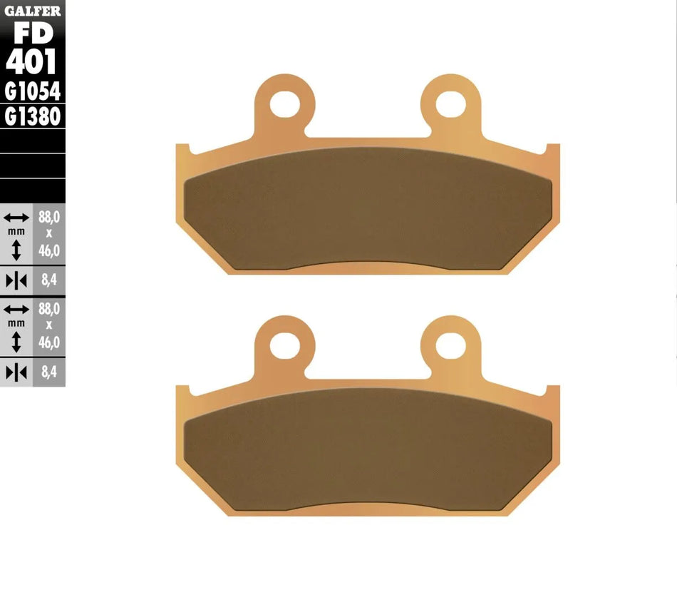 Galfer Sintered Metal Rear Brake Pads FD401G1380