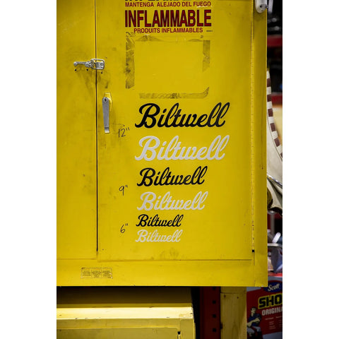 Biltwell Script Sticker Black 6"