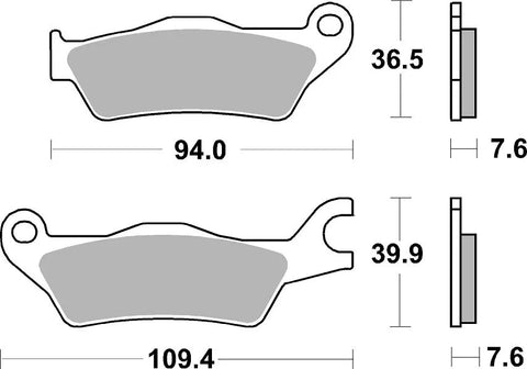 SBS Organic Front Brake Pads Suzuki GSX-R 125 ABS / GSX-S 125 ABS 951HF