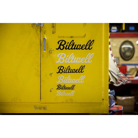 Biltwell Script Sticker Black 12"