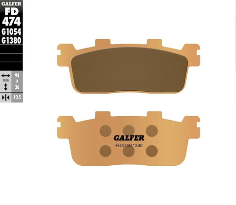 Galfer Sintered Metal Rear Brake Pads FD474G1380