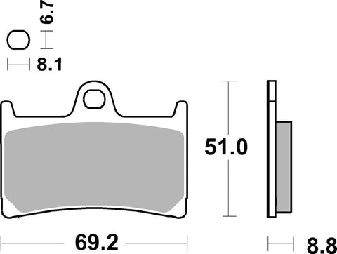 SBS Sintered Metal Front Brake Pads 634DS-1
