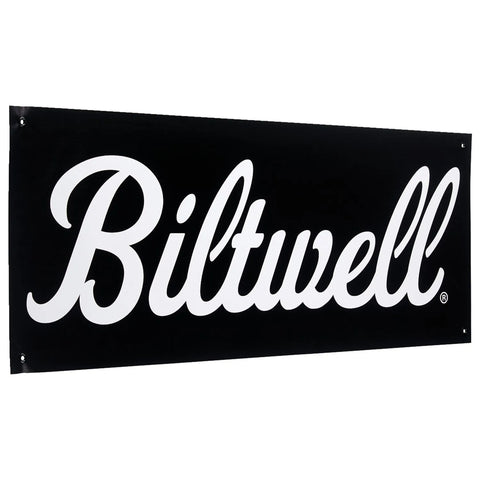 Biltwell Script Shop Banner Black/White