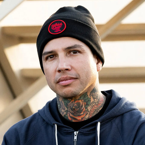 Biltwell Anvil Beanie Black/Red