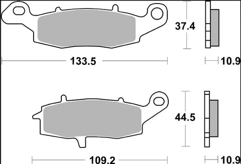 Brembo Sintered Metal Rear Brake Pads 07KA15SP